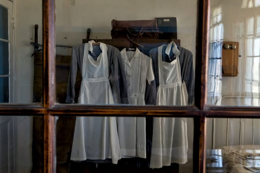 dress in a house of kolmanskop near luderitz naimibia africa