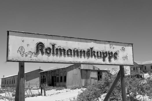 entrance of kolmanskop near luderitz naimibia africa