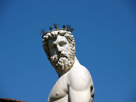 Statue of Neptune as part of the fountain on Piazza della Signoria in Florence, Italy.
