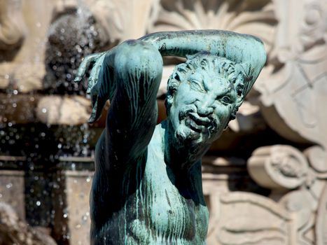 Fountain of Neptune by Bartolomeo Ammannati, in the Piazza della Signoria, Florence, Italy