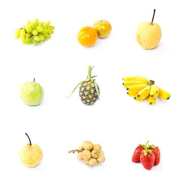 Fruit on a white background