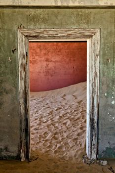 house ine the ghost town kolmanskop namibia africa