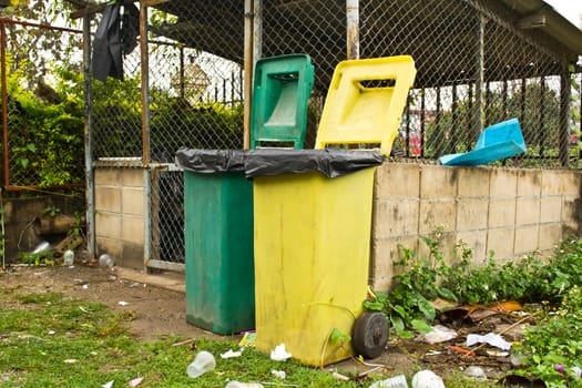 trash in park