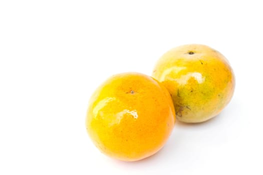 Orange on a white background