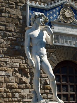 Florence - The statue of David by Michelangelo in Piazza Signori