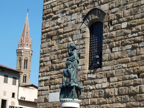 Florence - The statue of Judith and Holofernes. The statue of Judith and Holofernes Symbol of the florentin's freedom by Donatello