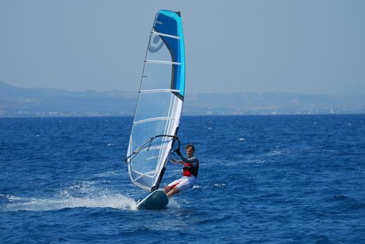 windsurfing  on the move 