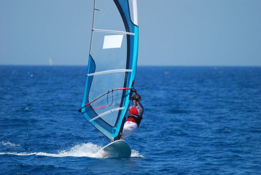 windsurfing  on the move 