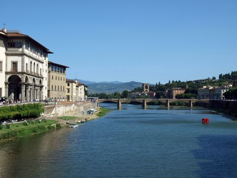Florence - the Arno river seen from Ponte Vecchio