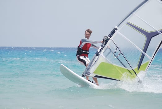 windsurfing  on the move 