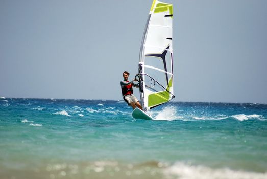 windsurfing  on the move 