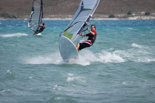 windsurfing  on the move 