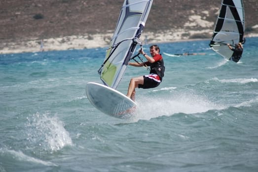 windsurfing  on the move 