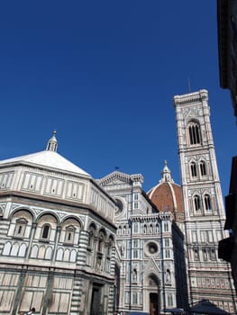 View of the Baptistery, Campanile and Duomo - Florence