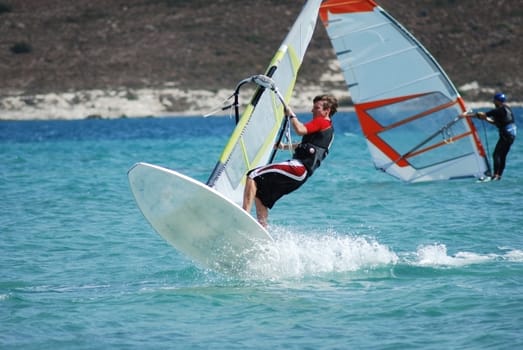 windsurfing  on the move 