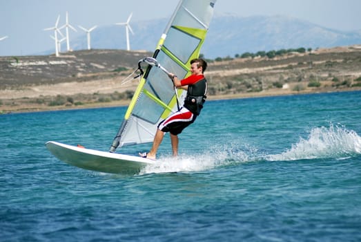 windsurfing  on the move 