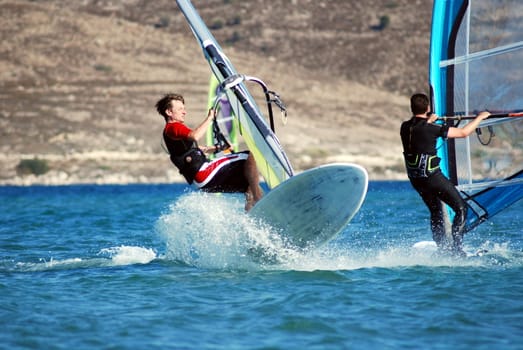 windsurfing  on the move 