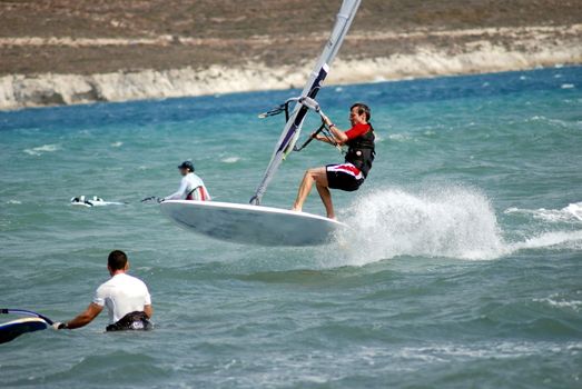 windsurfing  on the move 