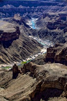 view of the fish river canyon south namibia africa