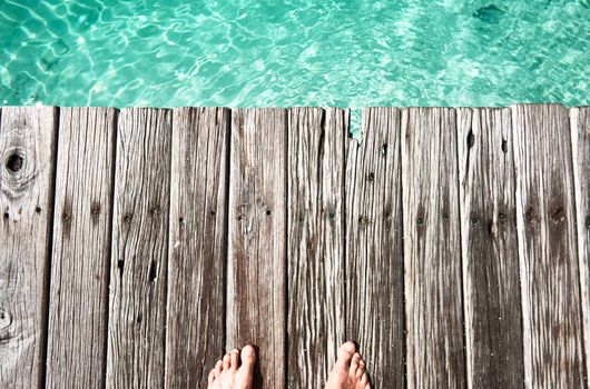 Jetty by the sea background