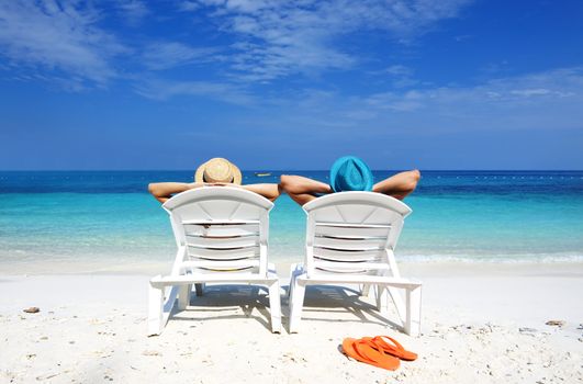 Couple on a tropical beach