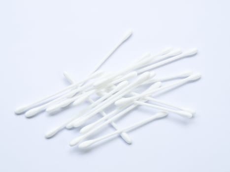 White cotton buds isolated on white background