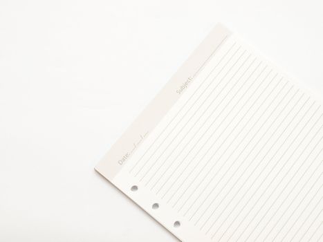 Stack of blank paper sheets on white background