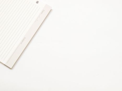 Stack of blank paper sheets on white background