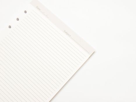 Stack of blank paper sheets on white background