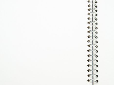 open spiral binding notebook