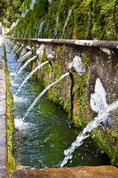 Detail of the luxury Villa d'Este in Tivoli, close to Rome - Italy