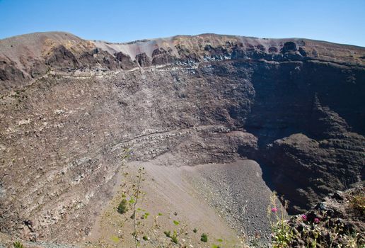 Detail of the Vesuvius crater, Naples, Italy