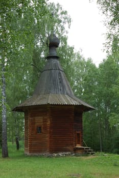 Ancient wooden chapel near the Monastery of New Jerusalem, Russia