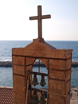 Cross  on a church symbol of Christianity     