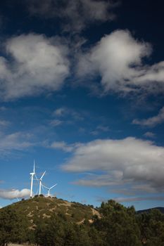 windmills under clouds sky in Spain. Canon 40D 10-22mm