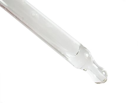 a tip of a dropper isolated over white