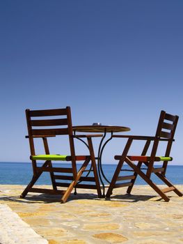 table and two chairs