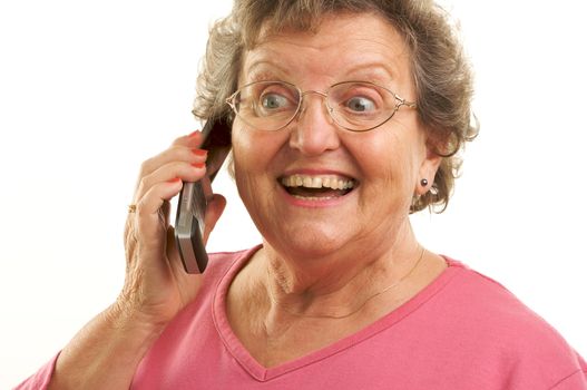 Senior Woman Using Cell Phone