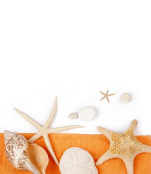 Beach Towel with sea shell and star fish