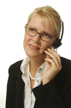 A beautiful friendly secretary/telephone operator.