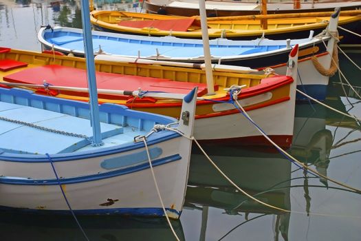 Colored boats from Sanar Sur Mer