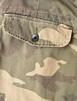 Pocket on a camouflage pants