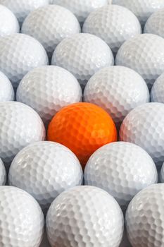 White golf balls in the box