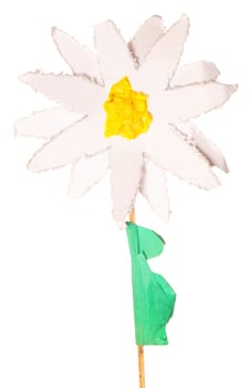 Paper flower, isolated against background