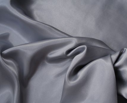 Smooth elegant silvery grey silk can use as background 