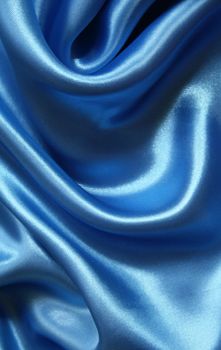 Smooth elegant blue silk can use as background