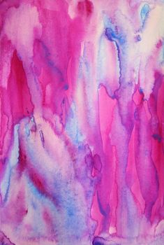 Abstract watercolor background with colorful different layers on paper texture 