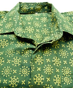 Green batik shirt from Yogyakarta, Indonesia