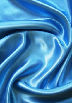 Smooth elegant blue silk can use as background 