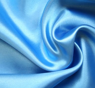 Smooth elegant blue silk can use as background